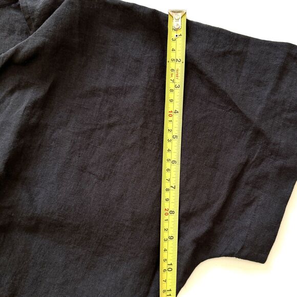 Jenni Kayne Women’s Black Midi Maxi Linen Dress Dropped Shoulder *Flaw - Picture 12 of 16